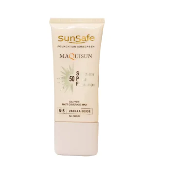 تصویر  کرم ضد آفتاب SPF50 پودری و پرایمری سان سیف - بژ وانیلی