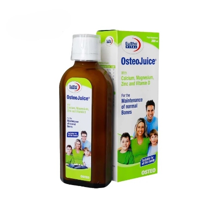 تصویر  شربت کلسیم منیزیم زینک استئوجویس یوروویتال - 200 میلی لیتر