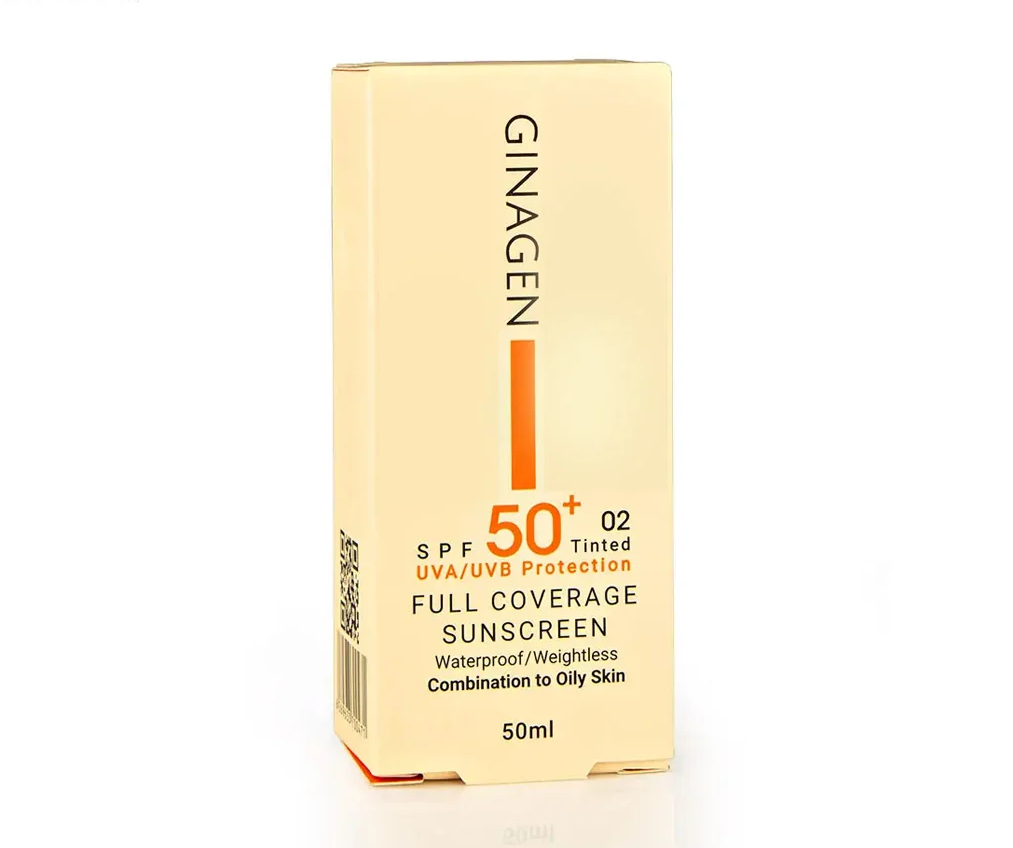 تصویر  کرم ضد آفتاب SPF 50 پوست چرب ژیناژن - رنگی 02