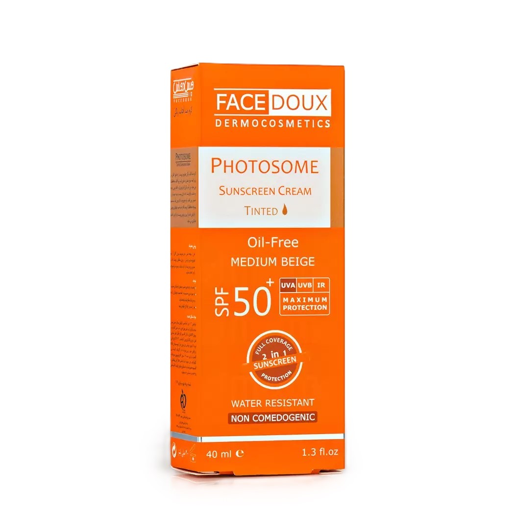 تصویر  کرم ضد آفتاب SPF50 فاقد چربی فیس دوکس - بژ متوسط