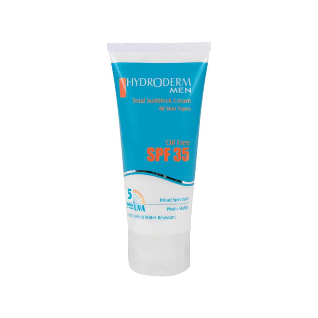 تصویر  کرم ضد آفتاب آقایان فاقد چربی SPF 35 هیدرودرم - بی رنگ