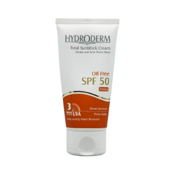 تصویر  کرم ضد آفتاب رنگی فاقد چربی SPF 50 هیدرودرم - بژ متوسط 