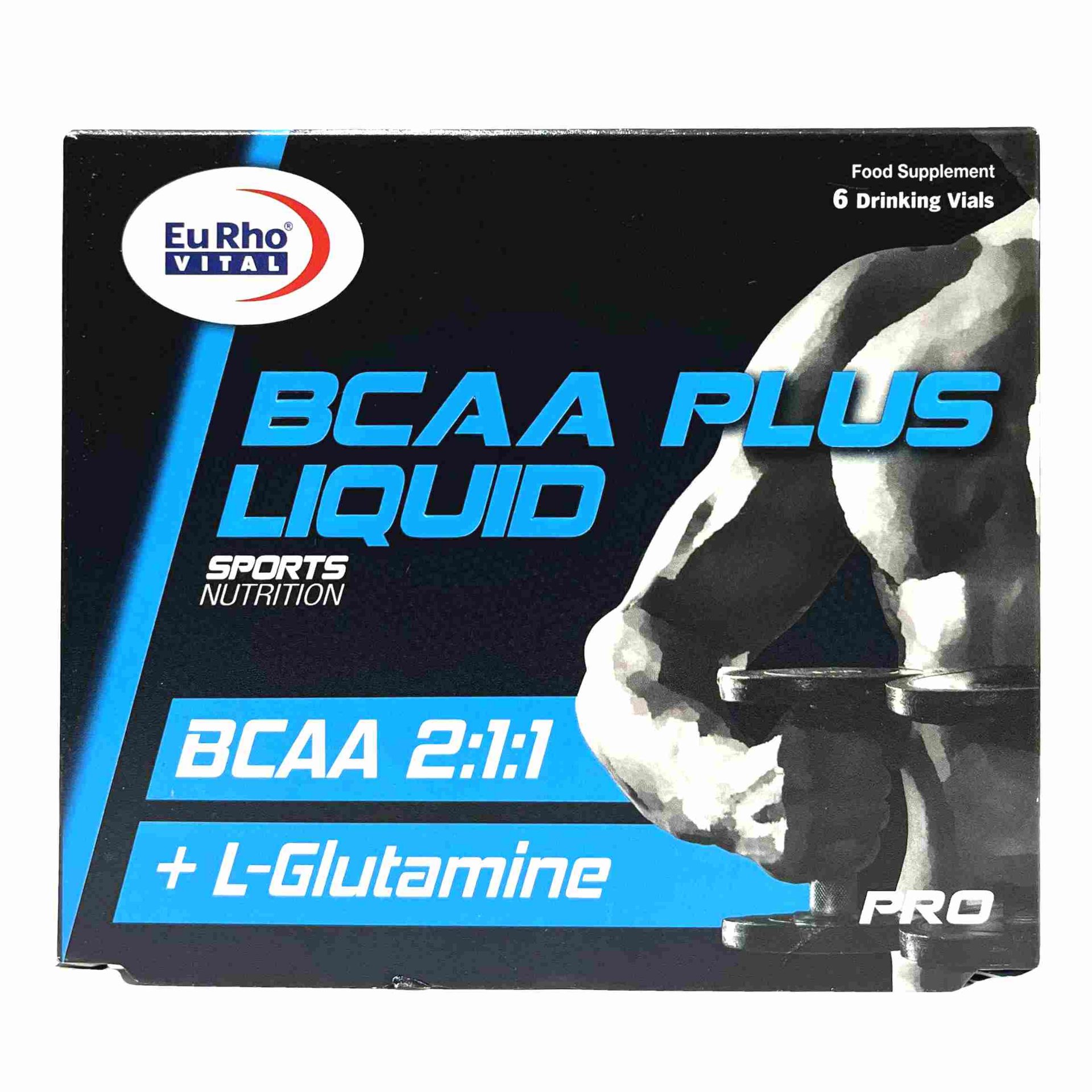 تصویر  ویال BCAA بی سی ای ای  پلاس لیکوئید یوروویتال - 6 عددی