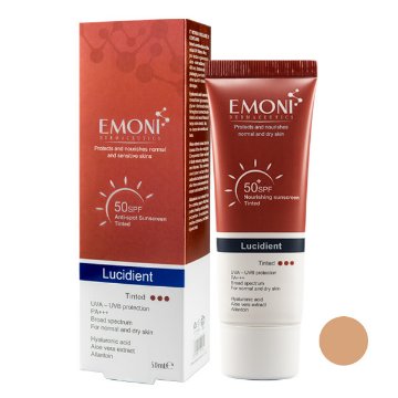 تصویر  کرم ضد آفتاب SPF50 پوست خشک امونی – رنگی
