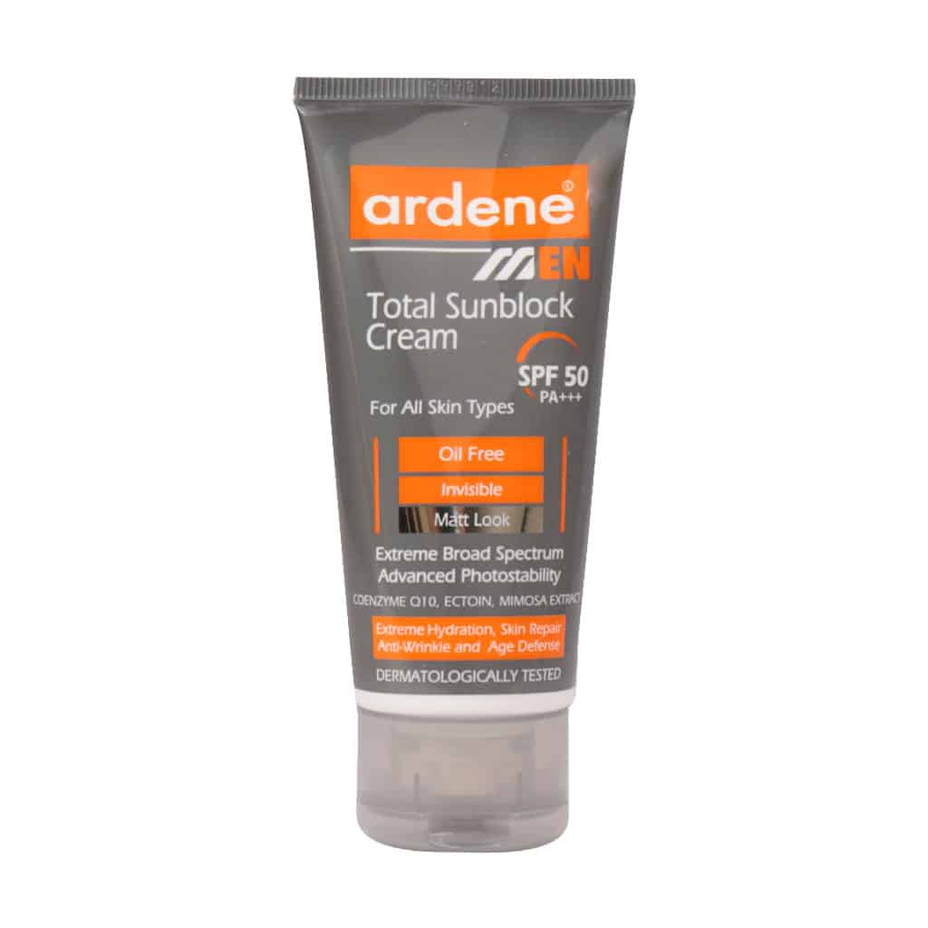 تصویر  کرم ضد آفتاب آقایان فاقد چربی SPF 50 آردن- بی رنگ
