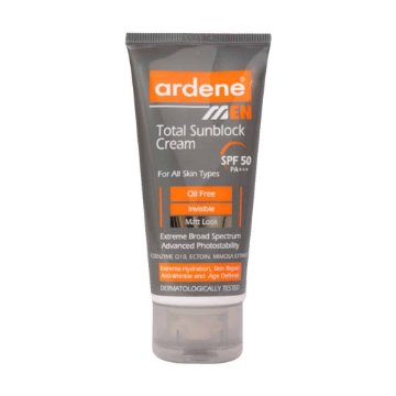 تصویر  کرم ضد آفتاب آقایان فاقد چربی SPF 50 آردن- بی رنگ