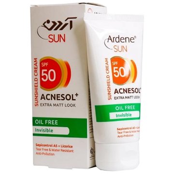 تصویر  کرم ضد آفتاب فاقد چربی SPF 50 آکنه سل آردن - بی رنگ