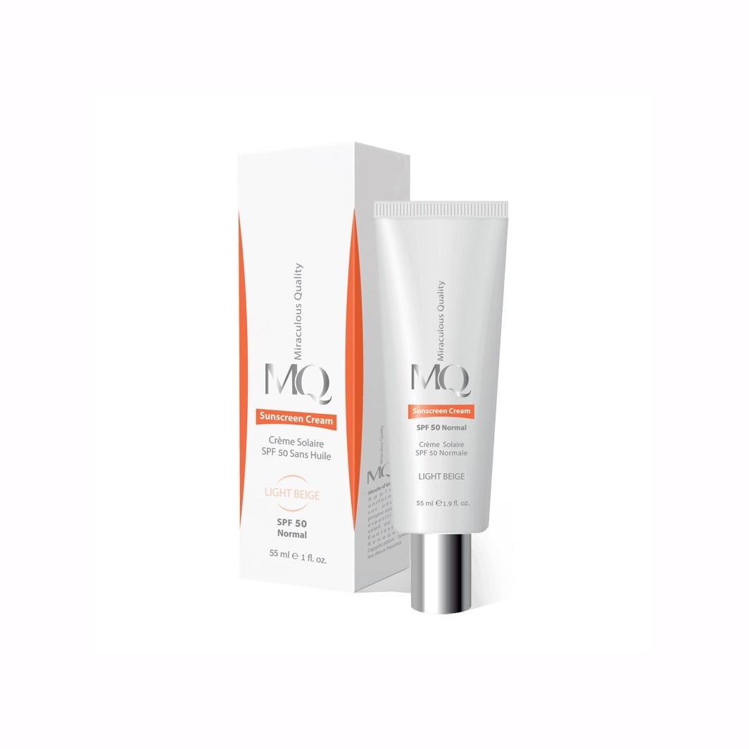 تصویر  کرم ضد آفتاب پوست معمولی و خشک SPF 50 ام کیو MQ - بژ طبیعی