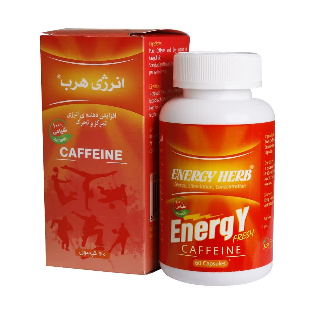 تصویر  کپسول کافئین انرژی هرب بهتا دارو - 60 عددی