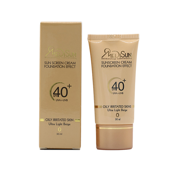 تصویر  کرم ضد آفتاب SPF 40 مدیسان با پوشش کرم پودر مناسب انواع پوست - بژ خیلی روشن