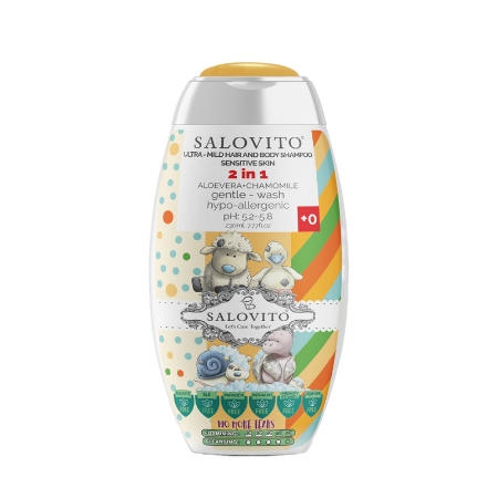 تصویر  شامپو بدون سولفات سر و بدن کودک سالوویتو - 230 میلی لیتر
