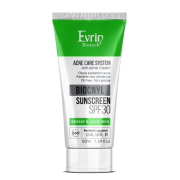 تصویر  کرم ضد آفتاب فاقد چربی SPF30 آنتی آکنه اورین – بی رنگ