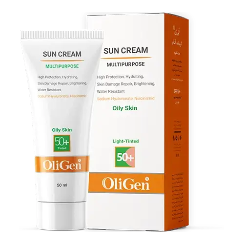 تصویر  کرم ضد آفتاب SPF 50 پوست چرب الی ژن - بژ روشن