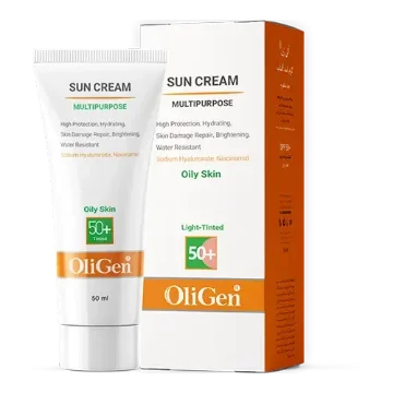 تصویر  کرم ضد آفتاب SPF 50 پوست چرب الی ژن - بژ روشن