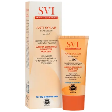 تصویر  کرم ضد آفتاب SPF50 پوست خشک اس وی ای - بی رنگ