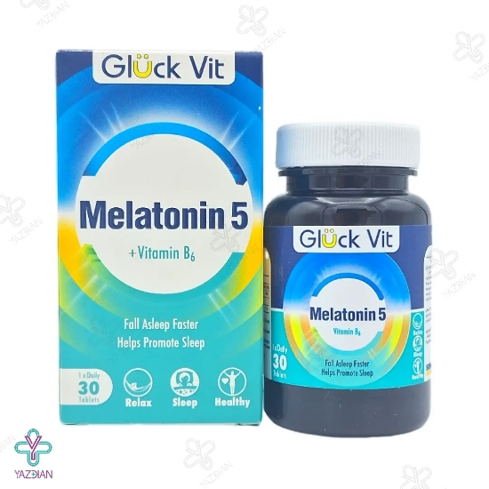قرص آرام بخش ملاتونین 5 ویتامین ب6 گلوک ویت - 30 عددی 