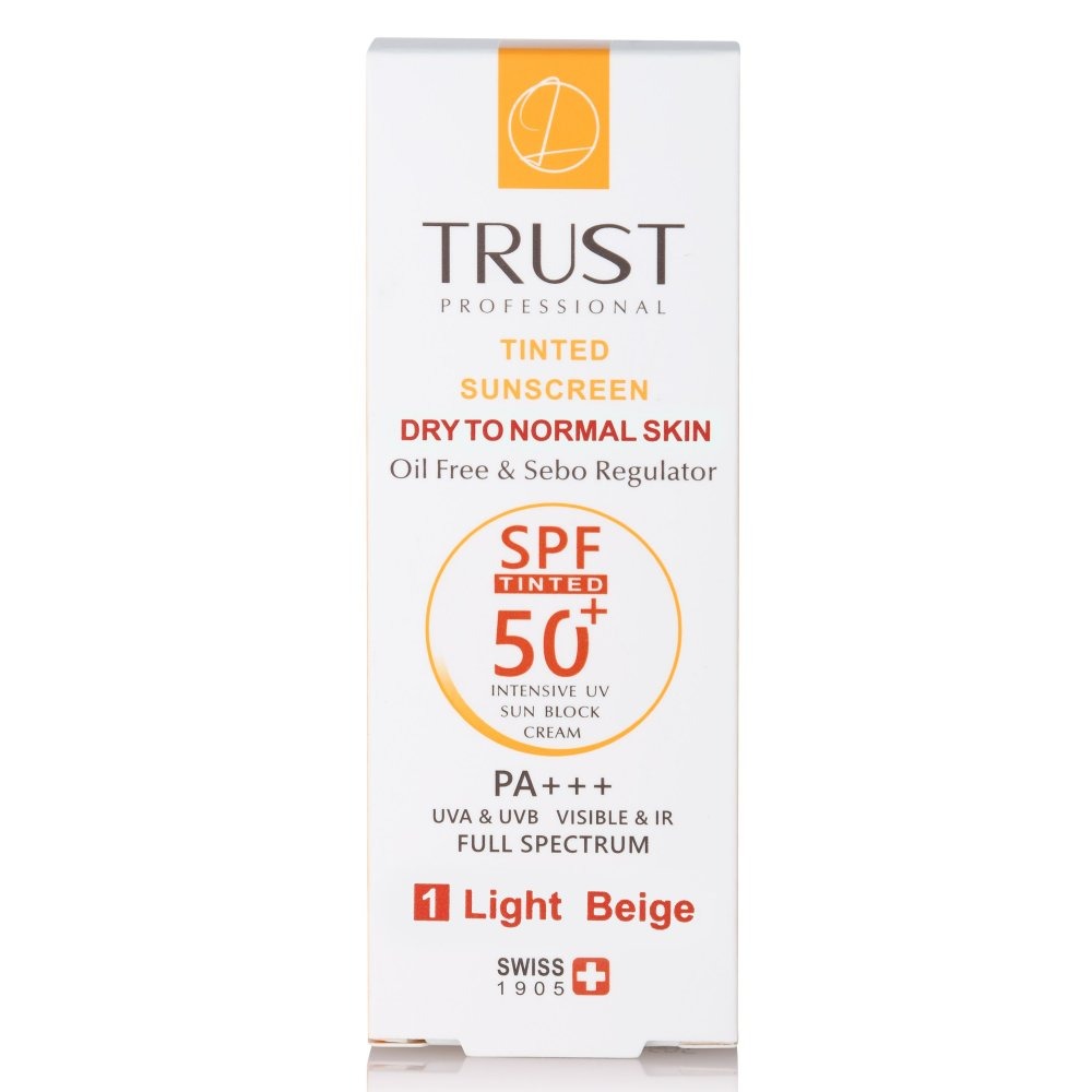 تصویر  کرم ضد آفتاب SPF 50 پوست خشک و معمولی تراست - بژ روشن