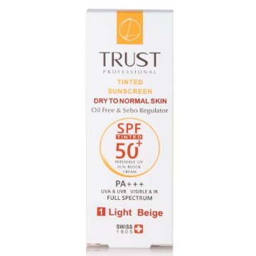 تصویر  کرم ضد آفتاب SPF 50 پوست خشک و معمولی تراست - بژ روشن