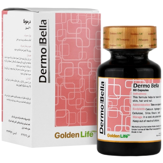 تصویر  کپسول تقویت پوست، مو و ناخن درموبلا گلدن لایف - 30 عددی