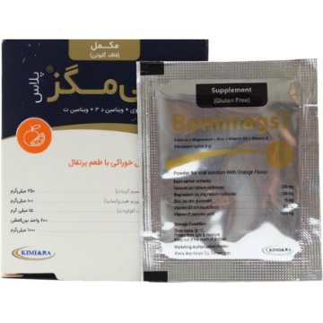تصویر  ساشه جوشان کلسیم منیزیم زینک بونی مگز پلاس کیمیا آرا - 20 عددی 