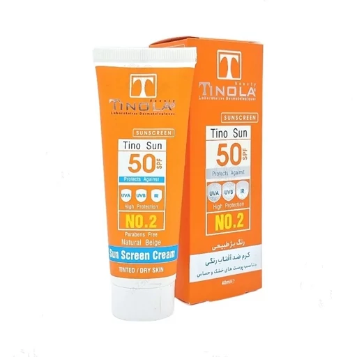 تصویر  کرم ضد آفتاب SPF50 پوست خشک تینولا - بژ طبیعی