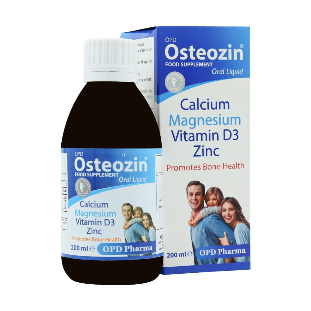 تصویر  شربت کلسیم منیزیم زینک استئوزین او پی دی فارما - 200 میلی لیتر