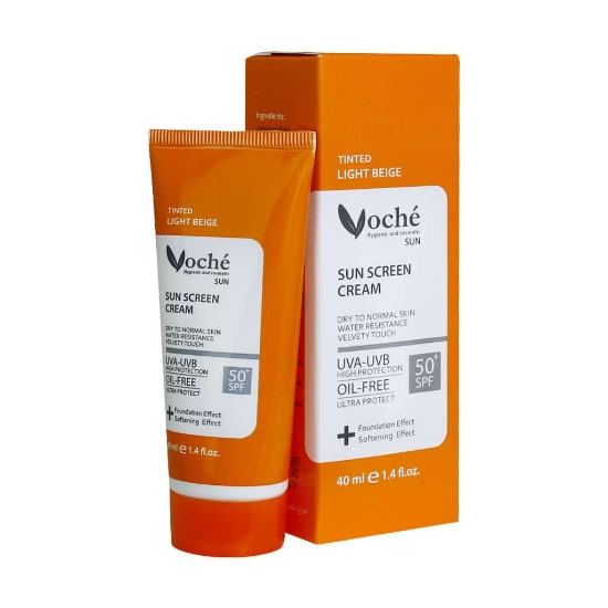 تصویر  کرم ضد آفتاب SPF50 وچه مناسب پوست خشک و معمولی - بژ روشن