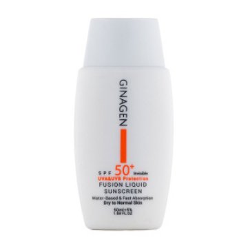 تصویر  کرم ضد آفتاب SPF50 فیوژن واتر پوست خشک و معمولی ژیناژن – بی رنگ