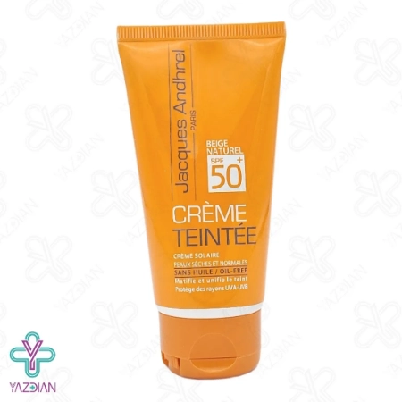 کرم ضد آفتاب SPF50 فاقد چربی پوست خشک ژاک آندرل - بژ طبیعی