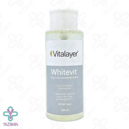 محلول پاک کننده آرایش میسلار وایت ویت ویتالیر - 250 میلی لیتر