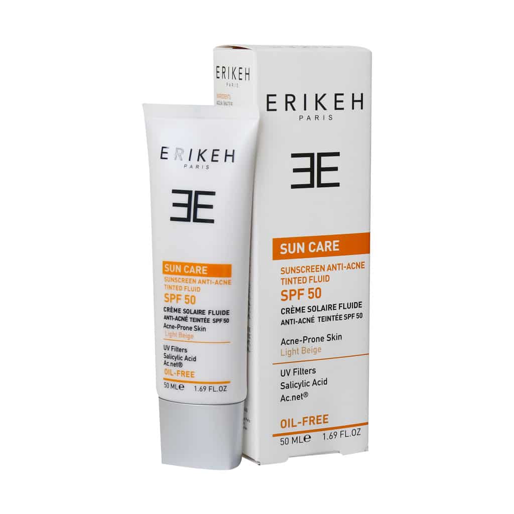 تصویر  فلوئید ضد آفتاب و ضد جوش SPF50 فاقد چربی اریکه – بی رنگ