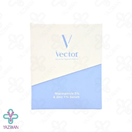 سرم ضد جوش نیاسین آمید 5% و زینک 1% وکتور - 30 میلی لیتر