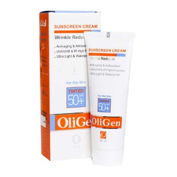 تصویر  کرم ضد آفتاب و ضد چروک SPF50 الی ژن مناسب پوست چرب - رنگی