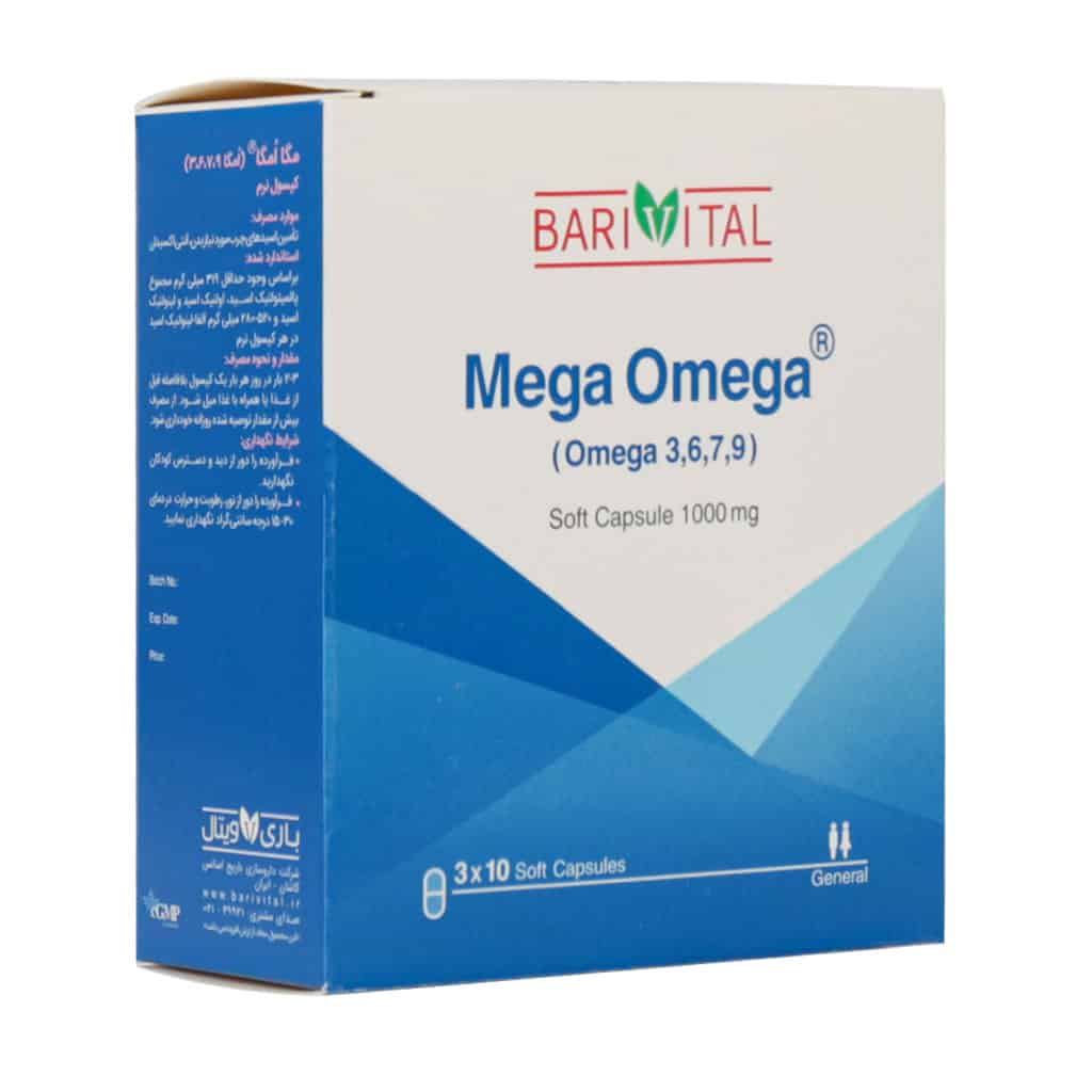 تصویر  کپسول مگا امگا 9 7 6 3 باریویتال باریج اسانس - 30 عددی
