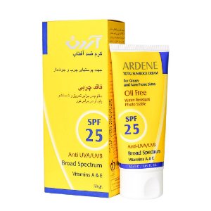 تصویر  کرم ضد آفتاب SPF 25 فاقد چربی آردن - بی رنگ