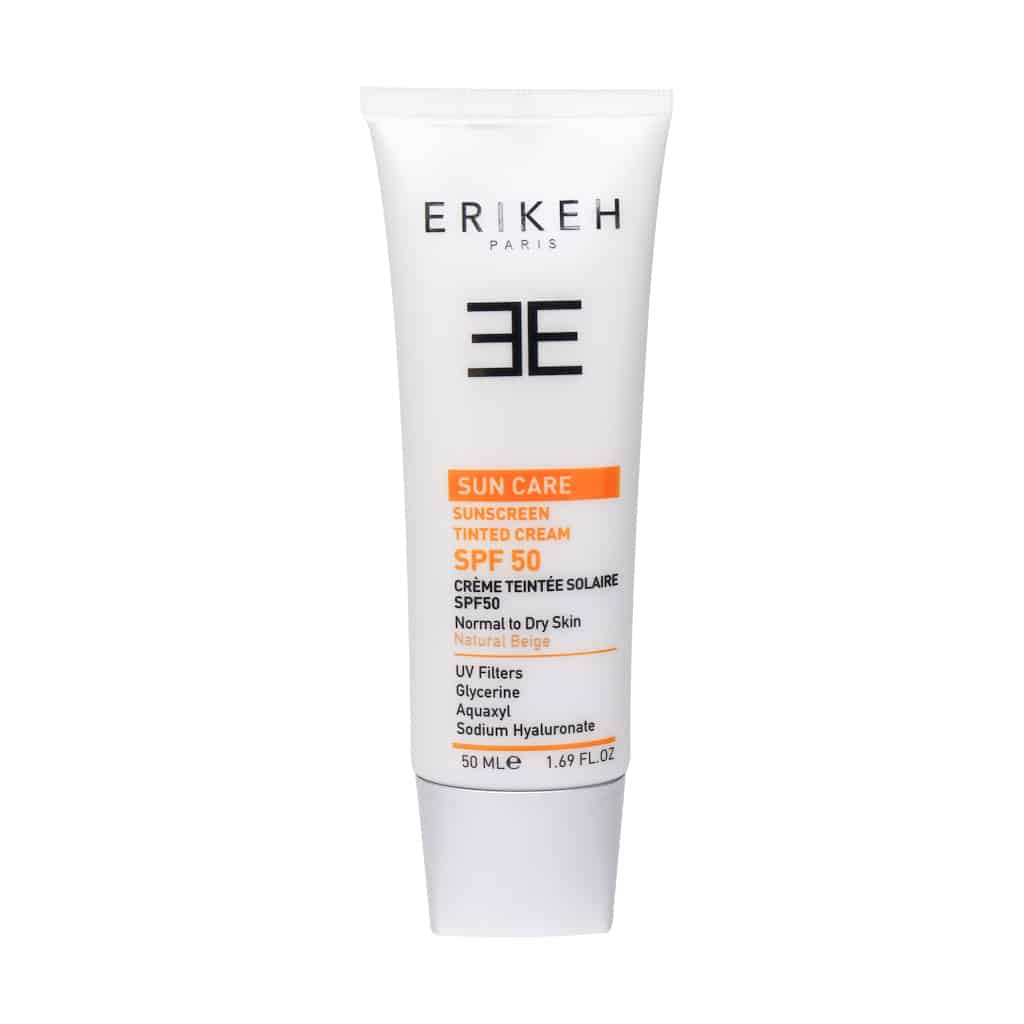 تصویر  کرم ضد آفتاب SPF50 اریکه مناسب پوست معمولی تا خشک - بژ طبیعی