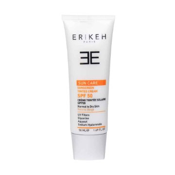 تصویر  کرم ضد آفتاب SPF50 اریکه مناسب پوست معمولی تا خشک - بژ طبیعی