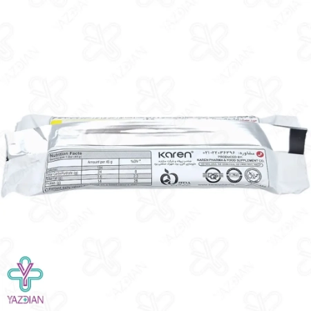 شکلات مغزدار پروتئین بار کارن طعم شکلاتی - 45 گرم 