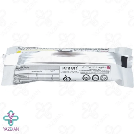 شکلات مغزدار پروتئین بار کارن طعم نارگیلی - 45 گرم