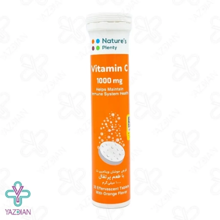 قرص جوشان ویتامین ث 1000 نیچرز پلنتی ( پرتقالی ) - 20 عددی