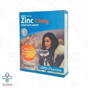 قرص زینک 15 تقویت پوست و مو او پی دی فارما - 30 عددی