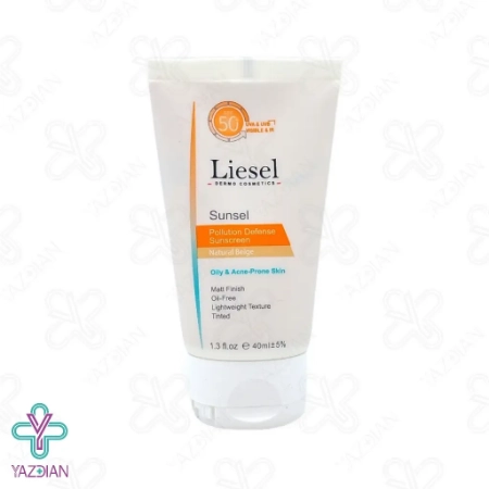 کرم ضد آفتاب SPF50 پوست چرب لایسل - بژ طبیعی	