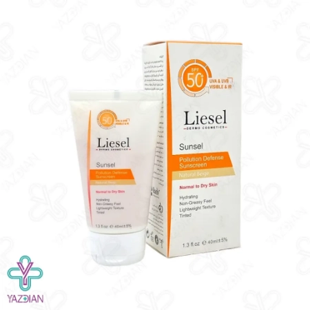کرم ضد آفتاب SPF50 پوست خشک لایسل - بژ طبیعی	
