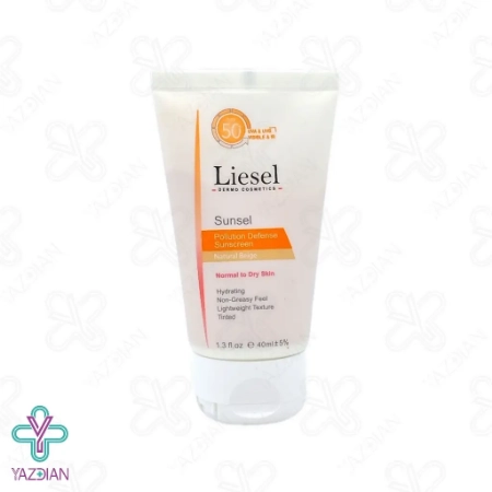 کرم ضد آفتاب SPF50 پوست خشک لایسل - بژ طبیعی	