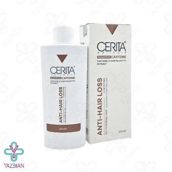 شامپو تقویت کننده و ضد ریزش موهای چرب و معمولی کافئین سریتا - 200 میلی لیتر 