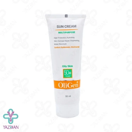 کرم ضد آفتاب SPF 50 پوست چرب الی ژن - بژ روشن	