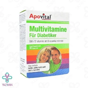کپسول مولتی ویتامین افراد دیابتی آپوویتال - 30 عددی	