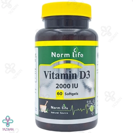 سافت ژل ویتامین د3 2000 نورم لایف - 60 عددی