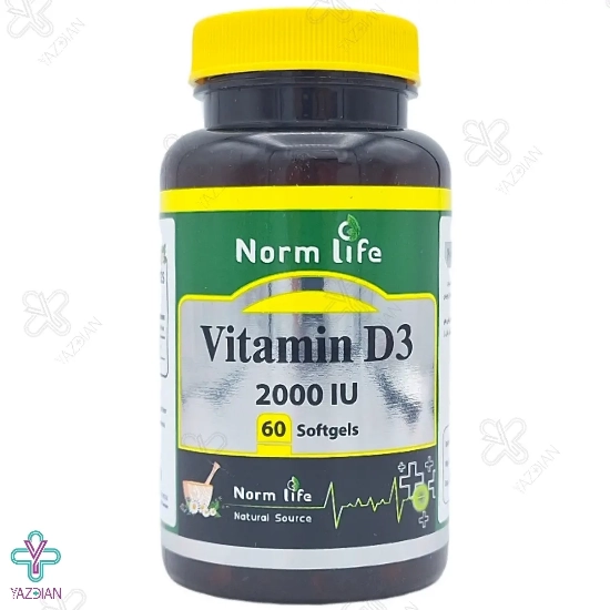 سافت ژل ویتامین د3 2000 نورم لایف - 60 عددی