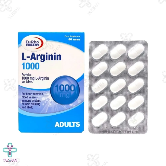 قرص ال آرژنین 1000 میلی گرم یوروویتال - 60 عددی
